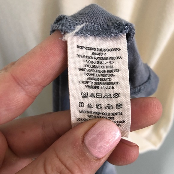 Free People Cream / Grey Dip Dye Tunic Tank Top - Picture 5 of 8